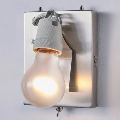 Lindby væglampe Annalisa, højde 20 cm, hvid, tekstil