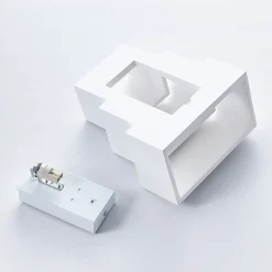 Lindby væglampe Antonella, hvid gips, G9, kan males, 21 cm