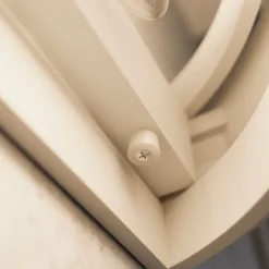 Lindby væglampe Cassian, gips, 32 cm, hvid, halvcirkelformet