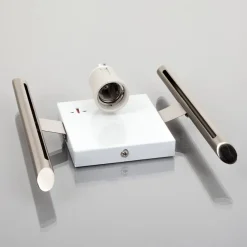 Lindby væglampe Filippa, 20 cm, nikkel, glas, E27