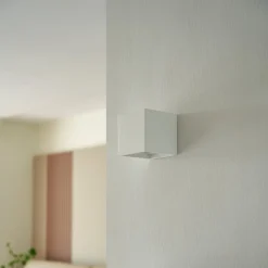 Lindby væglampe Freja, hvid, gips, G9