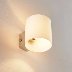 Lindby væglampe Gerrit, hvid, glas, 10 cm høj, op/ned, G9