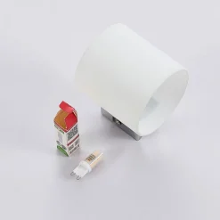 Lindby væglampe Gerrit, hvid, glas, 10 cm høj, op/ned, G9