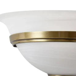 Lindby væglampe Irimia, 31 cm, antik messing, glas