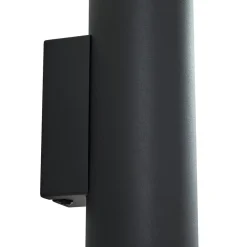 Lindby væglampe Joffrey, 18 cm, sort, op/ned, GU10