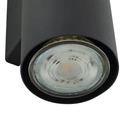 Lindby væglampe Joffrey, 18 cm, sort, op/ned, GU10