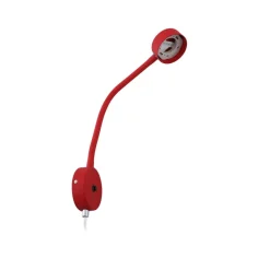 Lindby væglampe Jyla rød/sort linse 3.000 K GX53 fleksibel arm