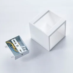 Lindby væglampe Kay, hvid, gips, sæt af 2