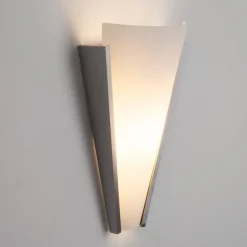 Lindby væglampe Magnus, hvid, glas, højde 31 cm, E14