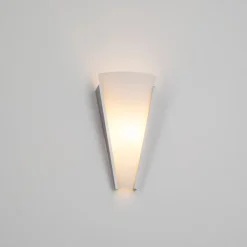 Lindby væglampe Magnus, hvid, glas, højde 31 cm, E14