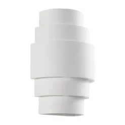 Lindby væglampe Marit, højde 30 cm, hvid, gips, E14