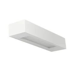 Lindby væglampe Matteo, hvid, gips, 36 cm, E14, kan males