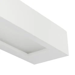 Lindby væglampe Matteo, hvid, gips, 36 cm, E14, kan males