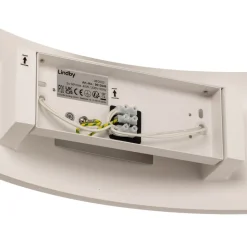 Lindby væglampe Naike, hvid, gips, højde 15 cm