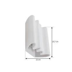 Lindby væglampe Novali, hvid, gips, op/ned, 26 cm, G9