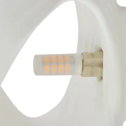 Lindby væglampe Ornela, hvid, gips, højde 29,5 cm