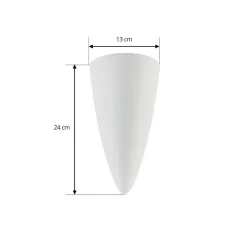 Lindby væglampe Pascali, højde 42 cm, hvid, gips