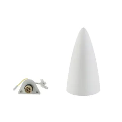 Lindby væglampe Pascali, højde 42 cm, hvid, gips