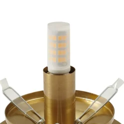 Lindby væglampe Piatra, rav/messing, glas, Ø 16 cm, G9