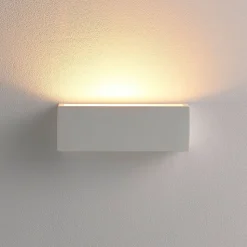 Lindby væglampe Santino, 22 cm, gips, G9, kan males