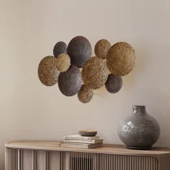 Lindby væglampe Soraya, guld/kobber, metal, 2 lyskilder, 51 cm