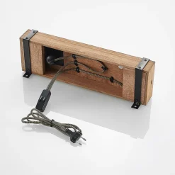 Lindby væglampe Sverina, 40 cm, træ, stik, E27