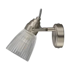 Lindby væglampe til badeværelset Kara, 21 cm høj, glas, IP44, G9