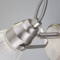 Lindby væglampe til badeværelset Kara, 21 cm høj, glas, IP44, G9