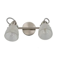 Lindby væglampe til badeværelset Kara, 31 cm, 2 lyskilder, glas, IP44, G9