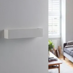 Lindby væglampe Tjada, 35 cm, hvid, gips, G9, kan males