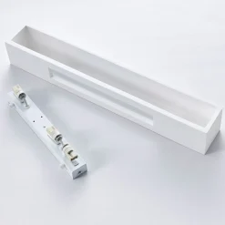 Lindby væglampe Tjada, 51 cm, hvid, gips, G9, kan males