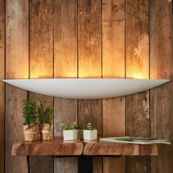 Lindby væglampe Tommi, hvid, gips, 100 cm, E14, kan males