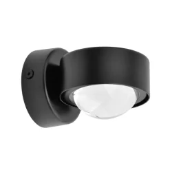 Lindby vægspot Jyla, sort, 3.000 K, ned, linse