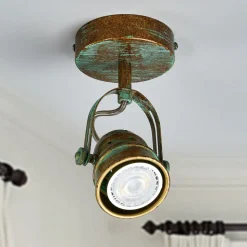 Lindby vægspot Leonor, grøn, metal, 1 lyskilde, 9,5 cm