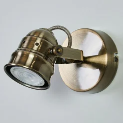 Lindby vægspot Leonor, messing, metal, 1 lyskilde, 9,5 cm