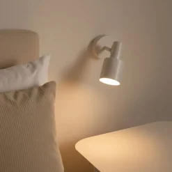 Lindby vægspot Ovelia, beige, metal, E27