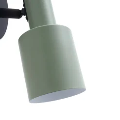 Lindby vægspot Ovelia, grøn/sort, metal, E27