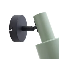 Lindby vægspot Ovelia, grøn/sort, metal, E27