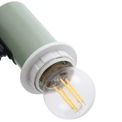 Lindby vægspot Ovelia, grøn/sort, metal, E27