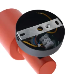 Lindby vægspot Ovelia, orange/sort, metal, E27