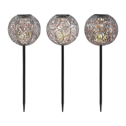 Lindby Vilani LED-solcellelampe i sæt med 3 stk.