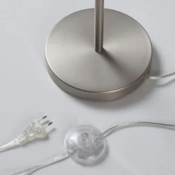 Lindby Vinsta gulvlampe, højde 153 cm, hvid, glas, metal