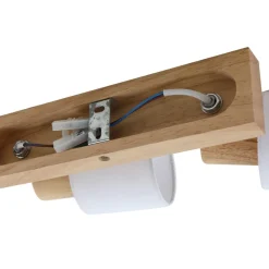 Lindby Wanessa loftspot, 39 cm, 2 lyskilder, træ, hvid, E14