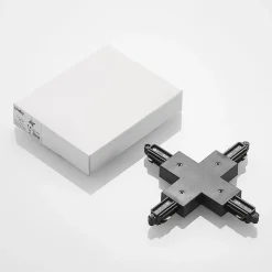 Lindby X-connector Linaro, sort, 1-faset system