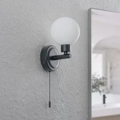 Lindby Zaniba væglampe, sort