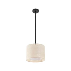 Lindby-pendel Soula, Ø 26 cm, beige, plast, E27
