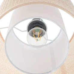 Lindby-pendel Soula, Ø 26 cm, beige, plast, E27