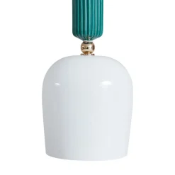 Lindby-pendel Ysoria, grå/pink/grøn, keramik, Ø 16 cm