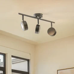 Lindby-spot Jyla, sort, 2.700 K, 3-lys, GX53