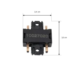 Lindby-stik Lumaro, 180°, sort, plast, sæt med 2 stk